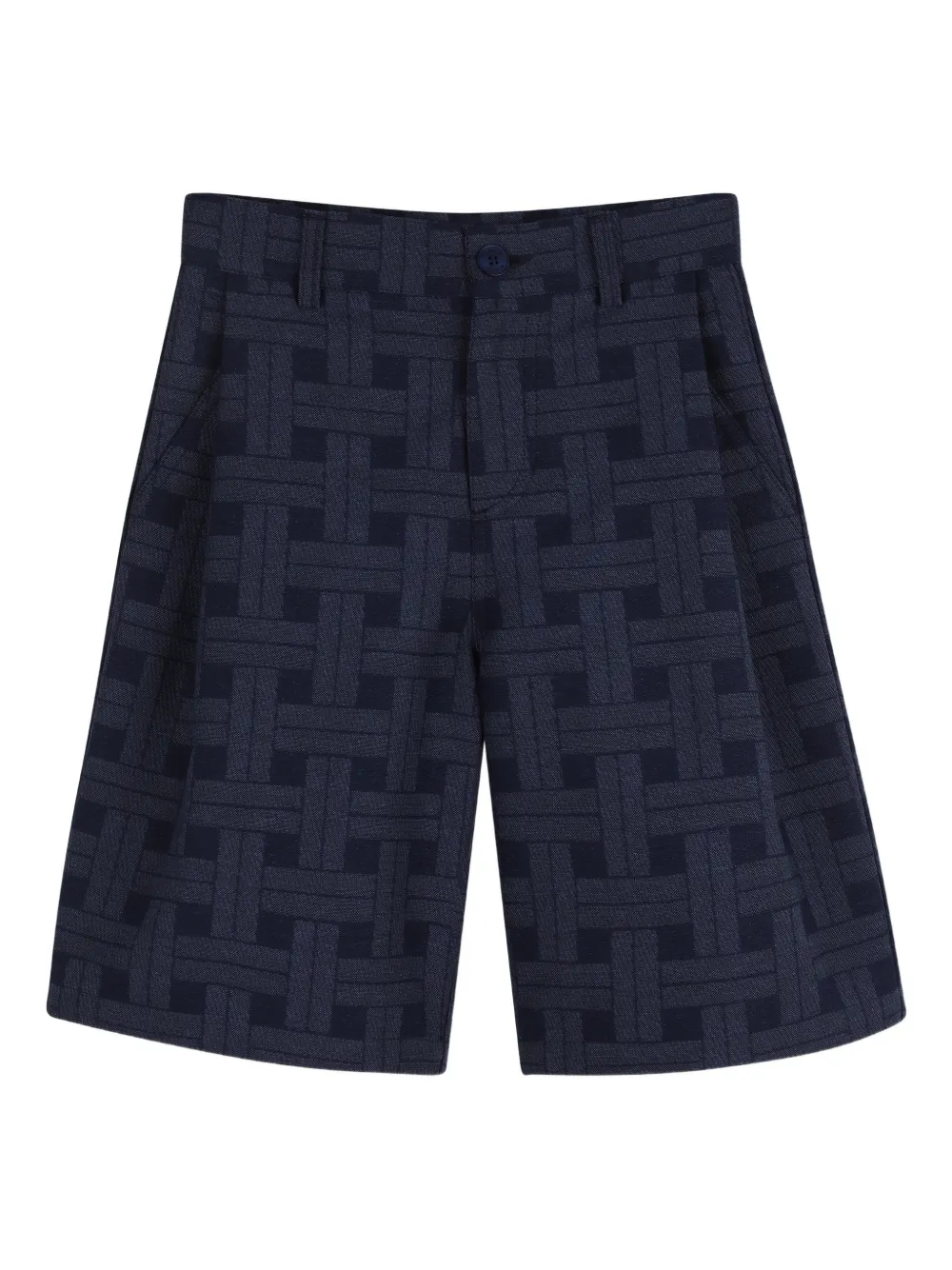 Шорты-бермуды с геометричным узором Kenzo Kids, синий
Шорты-бермуды с геометричным узором Kenzo Kids, синий