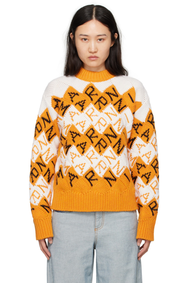 Свитер с 3D-блоками Marni, оранжевый
Свитер с 3D-блоками Marni, оранжевый