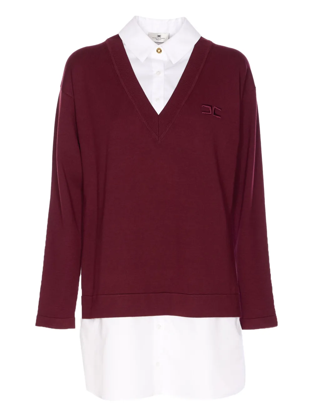 Платье с вышитым логотипом и V-образным вырезом Elisabetta Franchi, красный
Платье с вышитым логотипом и V-образным вырезом Elisabetta Franchi, красный