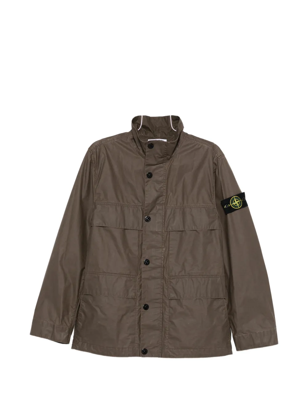 Рубашка-куртка из вощеной ткани Stone Island, коричневый
Рубашка-куртка из вощеной ткани Stone Island, коричневый