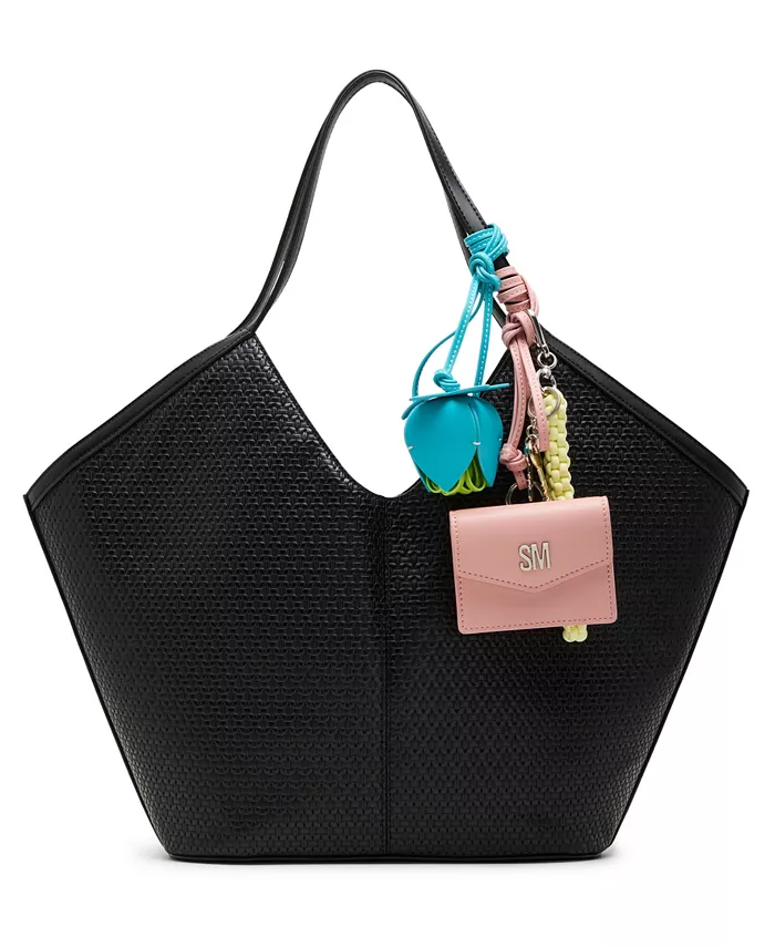 Сумка-тоут Maira с тиснением и очень большой фактурой Steve Madden, черный 
Сумка-тоут Maira с тиснением и очень большой фактурой Steve Madden, черный