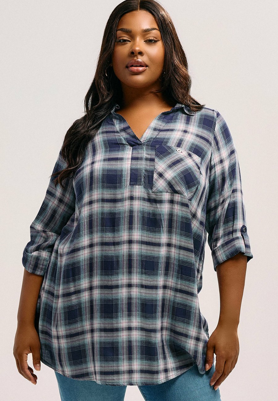 Блуза Yours Clothing CHECK OVERHEAD, Navy/Dark Blue
Блуза Yours Clothing CHECK OVERHEAD, Navy/Dark Blue