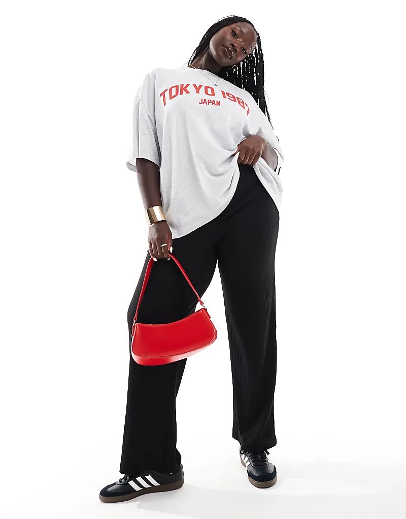 Широкие брюки в рубчик черного цвета ONLY
Широкие брюки в рубчик черного цвета ONLY