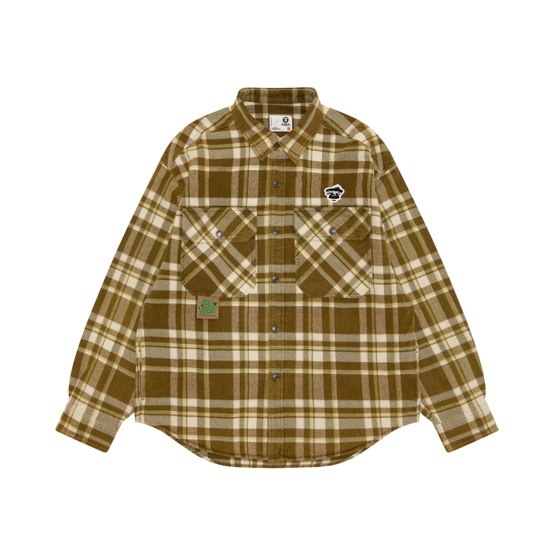Фланелевая рубашка с карманом от A Bathing APE Aape, зеленый
Фланелевая рубашка с карманом от A Bathing APE Aape, зеленый