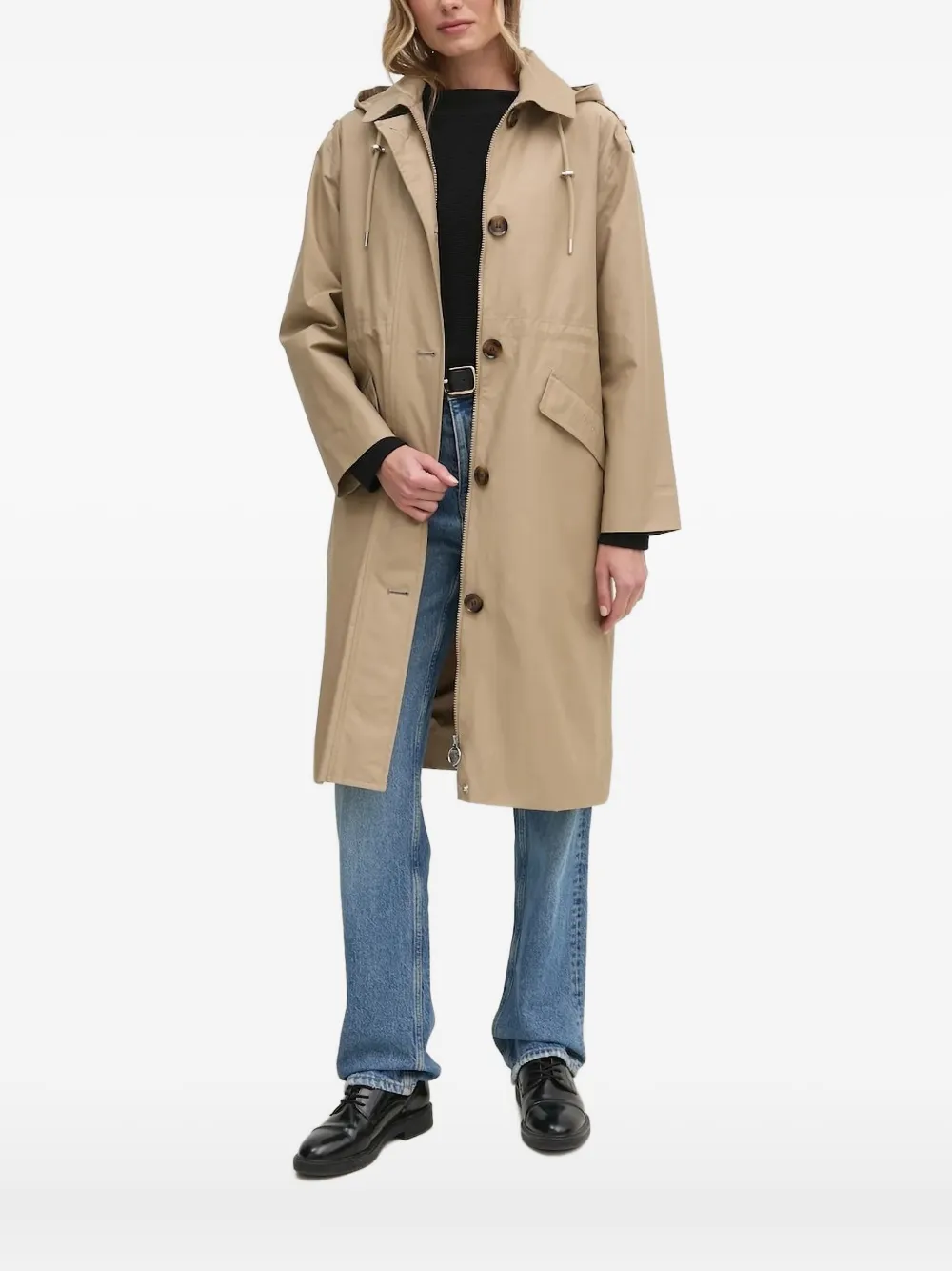 Пальто с капюшоном и застежкой-молнией Barbour, нейтральный 
Пальто с капюшоном и застежкой-молнией Barbour, нейтральный