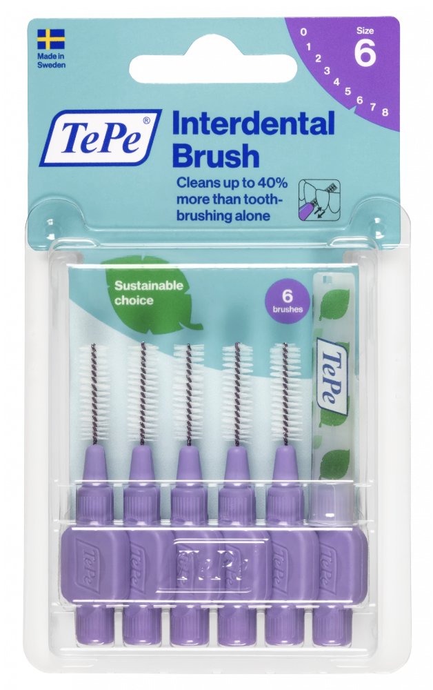 Межзубные ершики TePe 1,1 мм фиолетовые 6 шт.
Межзубные ершики TePe 1,1 мм фиолетовые 6 шт.