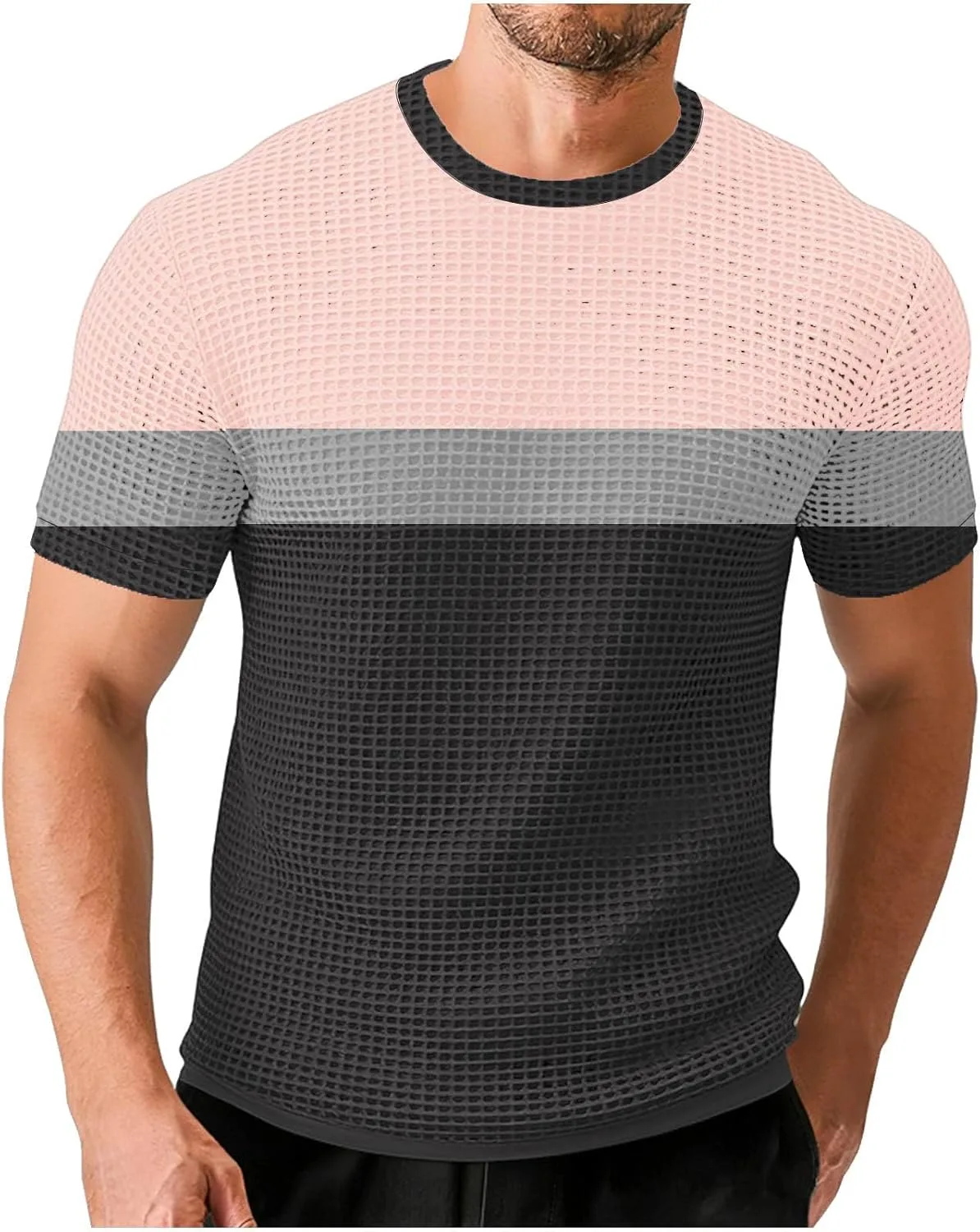 Футболка Waffle Knit для мужчин, короткий рукав, Color Block
Футболка Waffle Knit для мужчин, короткий рукав, Color Block