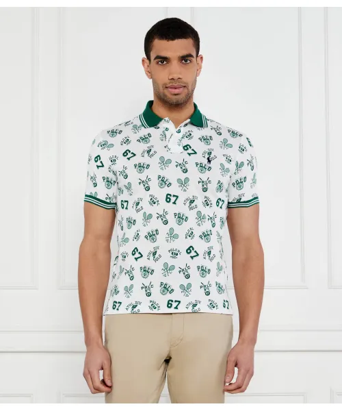 Футболка поло Slim fit Polo Ralph Lauren, белый 
Футболка поло Slim fit Polo Ralph Lauren, белый