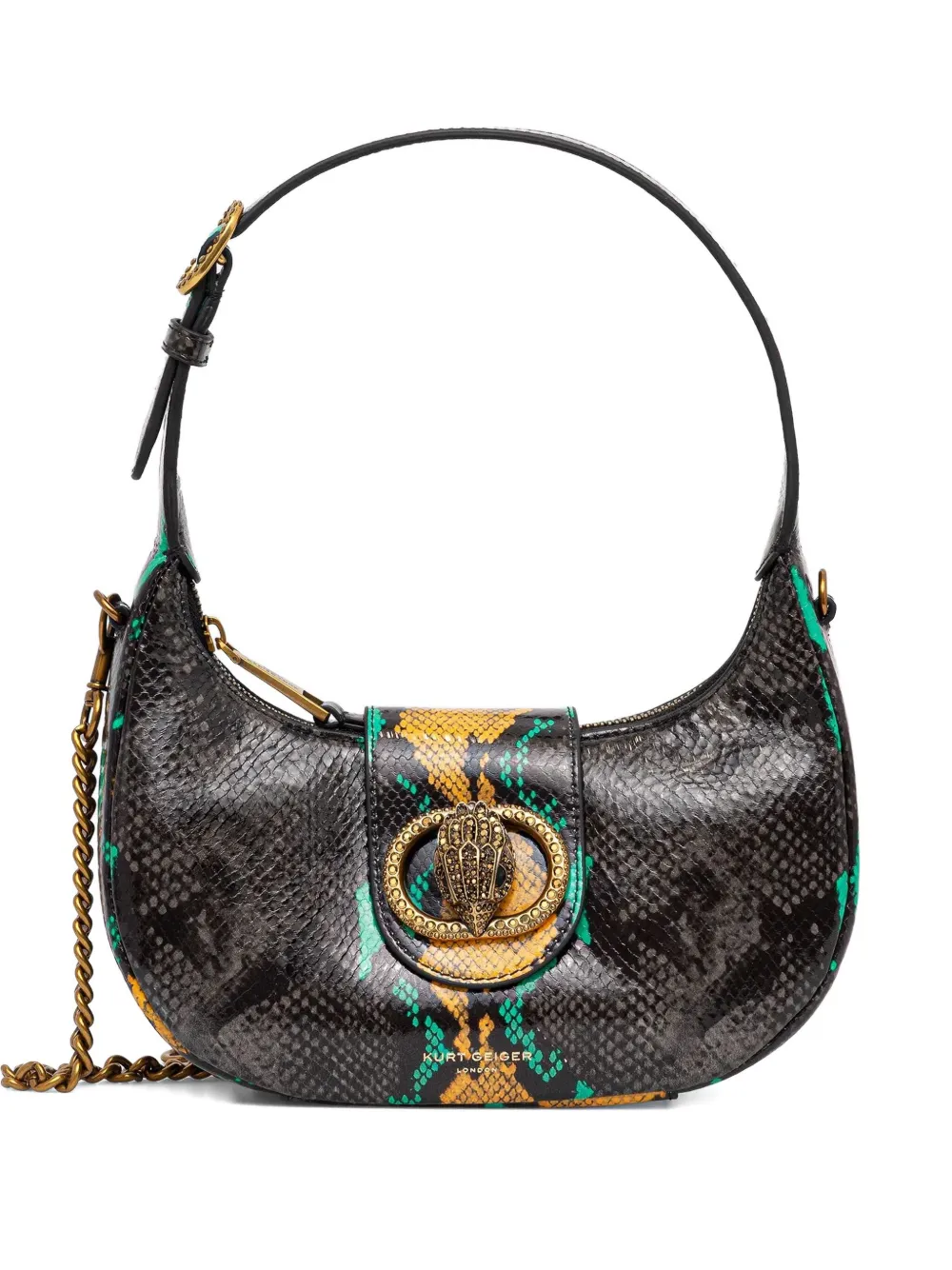 Сумка-тоут со змеиным принтом Kurt Geiger London, черный
Сумка-тоут со змеиным принтом Kurt Geiger London, черный