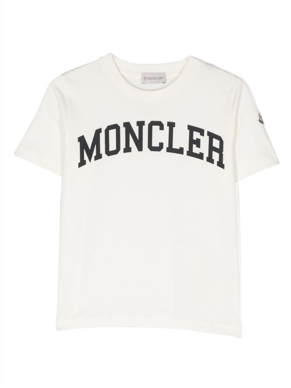 Moncler Enfant футболка с логотипом, белый 
Moncler Enfant футболка с логотипом, белый