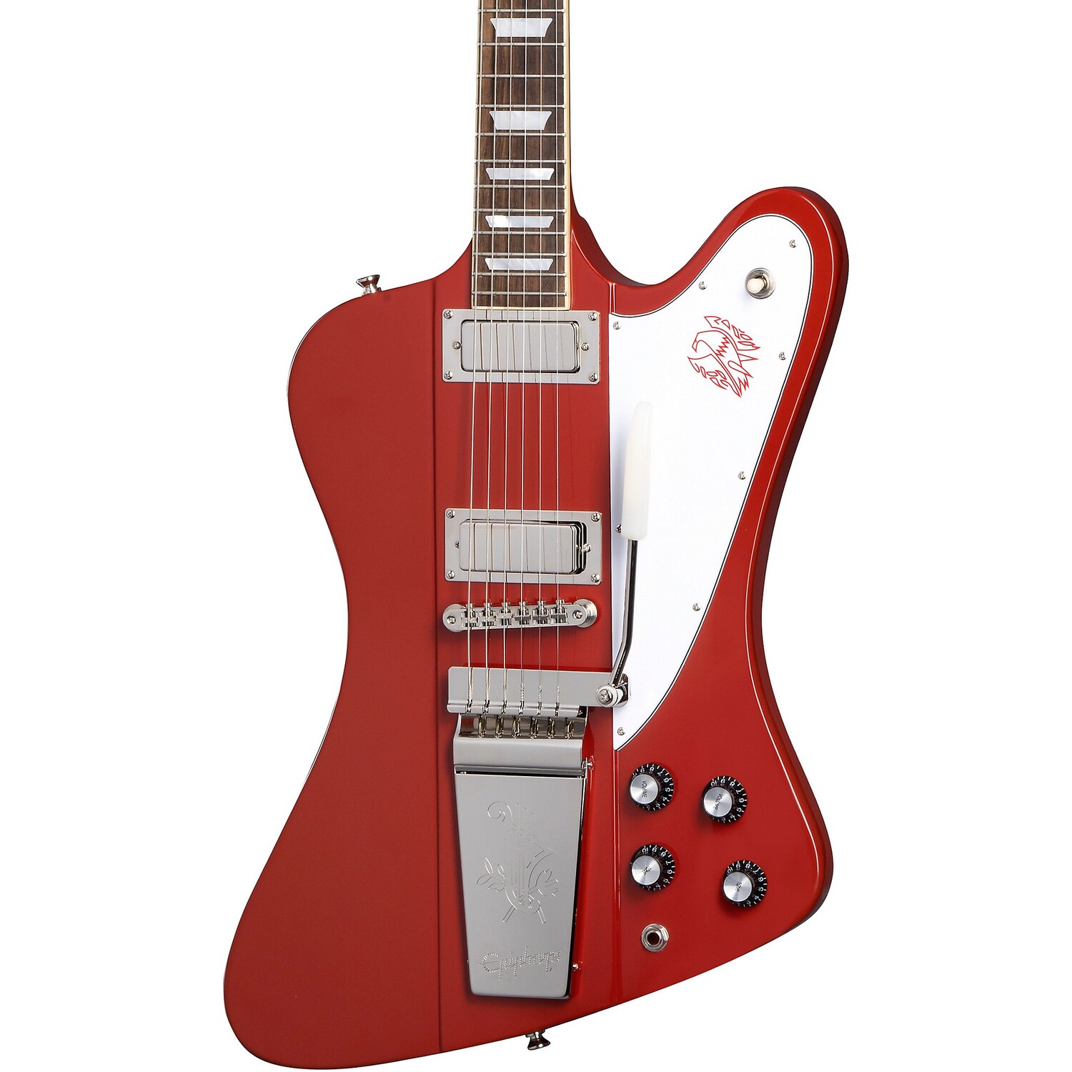 Электрогитара Epiphone 1963 Firebird V Maestro Vibrola Ember Red
Электрогитара Epiphone 1963 Firebird V Maestro Vibrola Ember Red