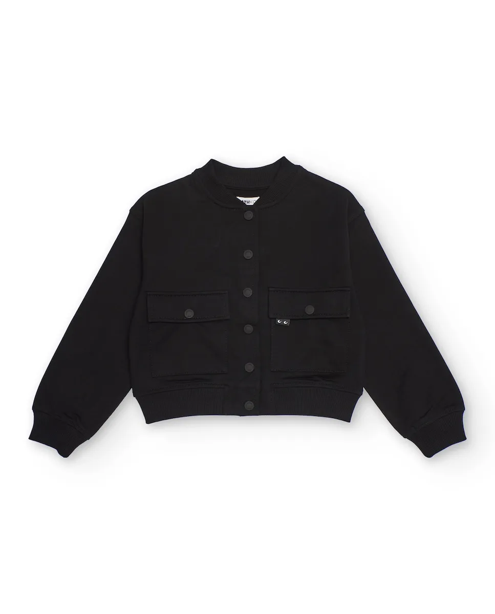 Черная флисовая куртка для девочки с передними карманами Tuc tuc
Черная флисовая куртка для девочки с передними карманами Tuc tuc