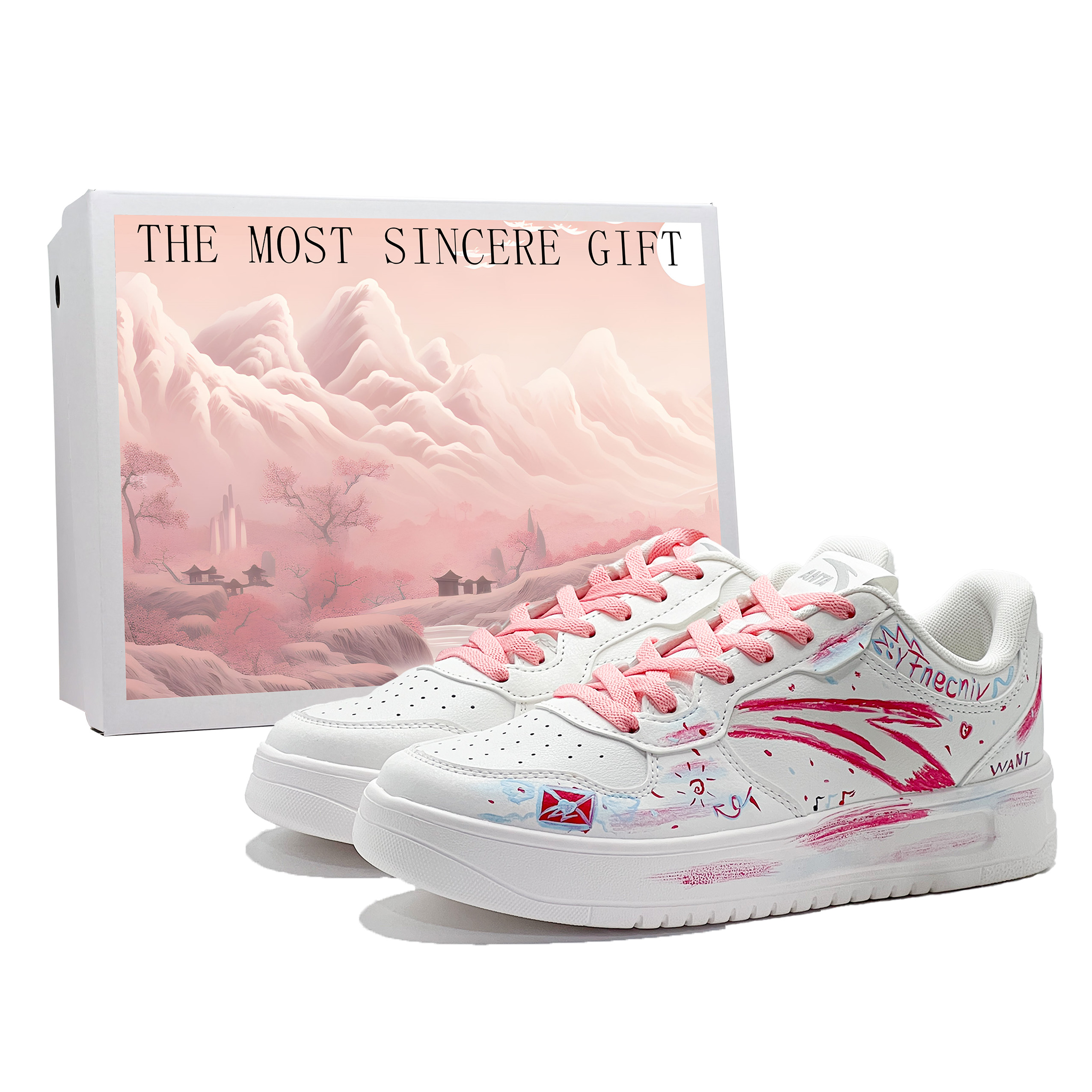 ANTA Кроссовки для скейтбординга Life Collection с амортизацией, нескользящие, низкие, мужские, розовые, белые
ANTA Кроссовки для скейтбординга Life Collection с амортизацией, нескользящие, низкие, мужские, розовые, белые