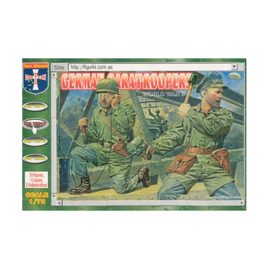 Немецкие десантники, Military Miniatures - World War II (1:72) (Haron Miniatures)
Немецкие десантники, Military Miniatures - World War II (1:72) (Haron Miniatures)
