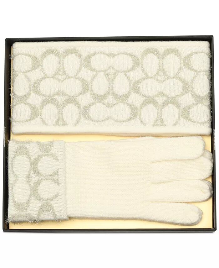 Женский комплект с металлизированной повязкой на голову Signature C и перчатками Touch Tip Coach, черный
Женский комплект с металлизированной повязкой на голову Signature C и перчатками Touch Tip Coach, черный