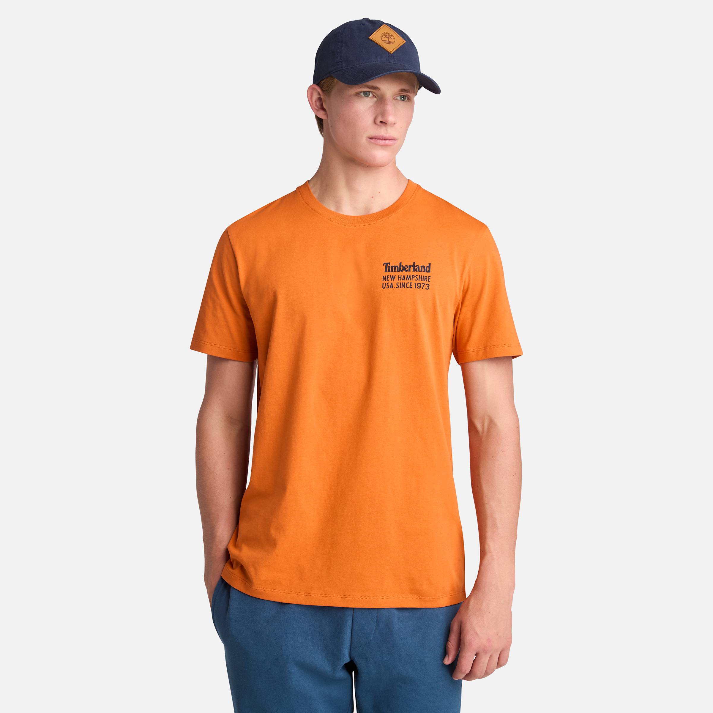 Мужская футболка с надписью на спине и рукавом Timberland, оранжевый
Мужская футболка с надписью на спине и рукавом Timberland, оранжевый
