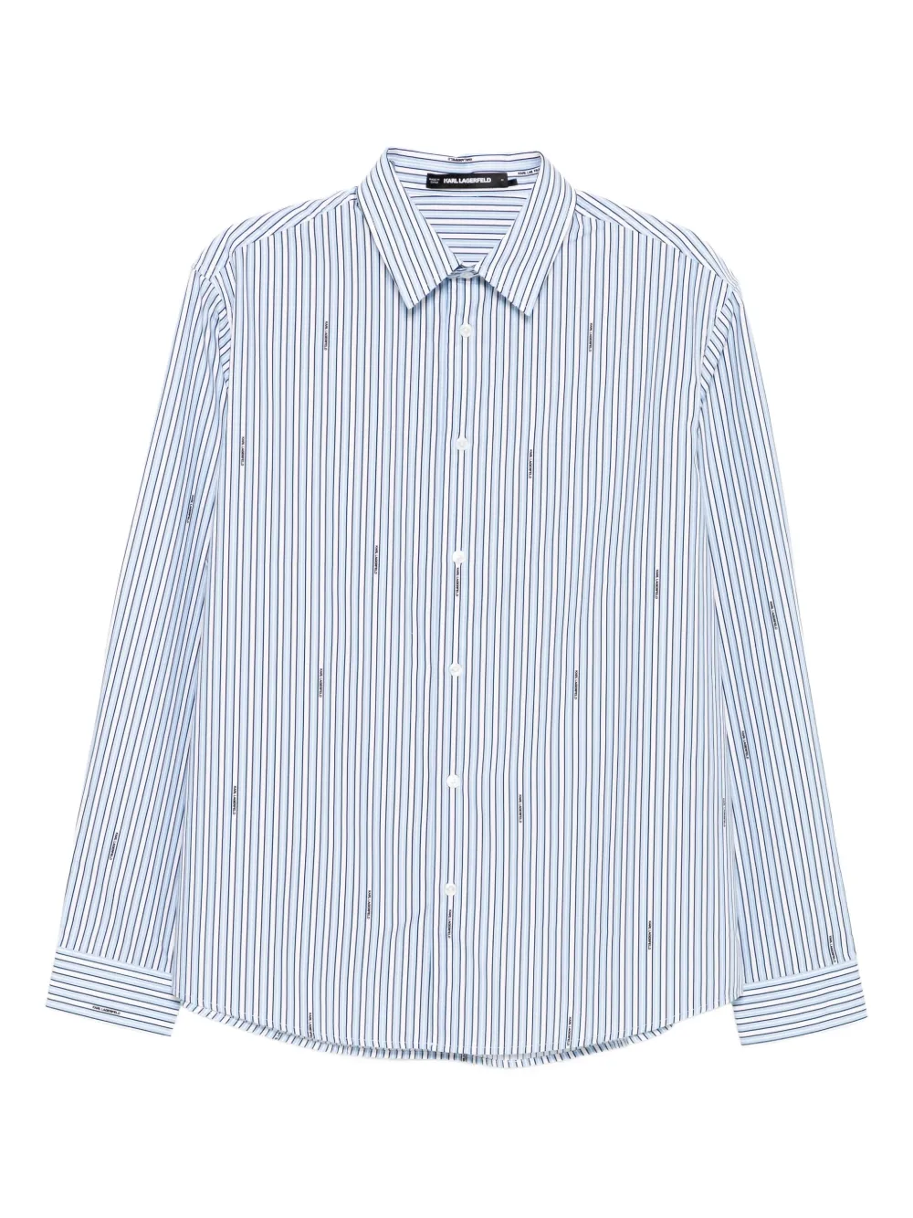 Удлиненная рубашка с логотипом в полоску KARL LAGERFELD, синий 
Удлиненная рубашка с логотипом в полоску KARL LAGERFELD, синий
