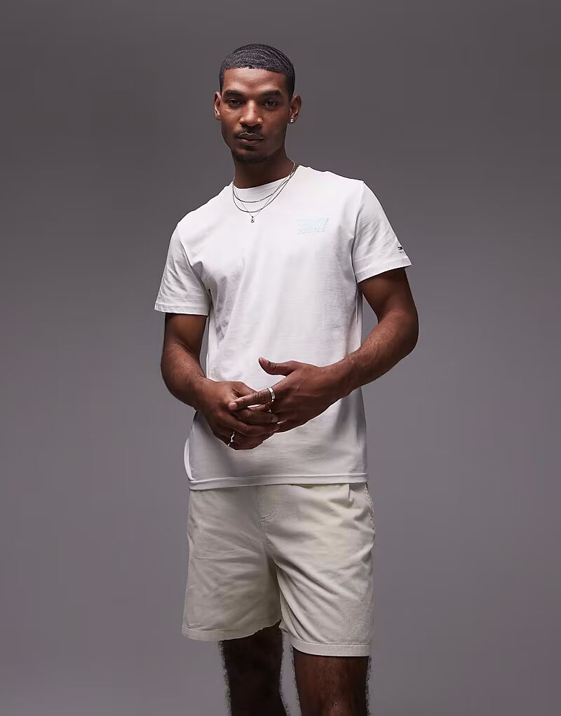 Футболка Tommy Jeans с логотипом Bubble в белом и нежно-голубом цветах
Футболка Tommy Jeans с логотипом Bubble в белом и нежно-голубом цветах