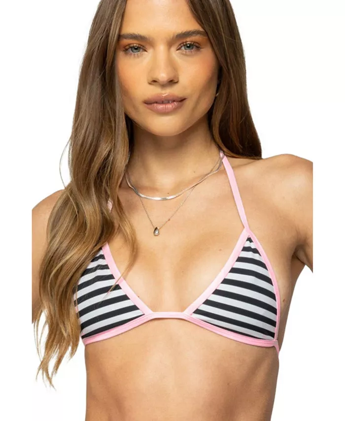 Женский полосатый бикини-топ с треугольными чашечками Jayla Edikted, черный
Женский полосатый бикини-топ с треугольными чашечками Jayla Edikted, черный