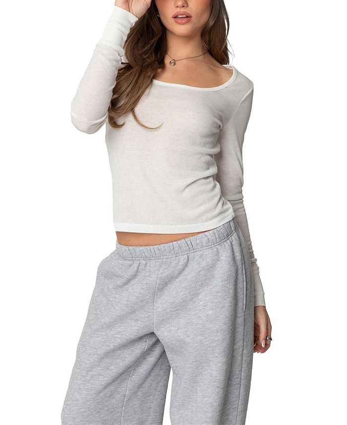 Топ с круглым вырезом Hailey Edikted, белый
Топ с круглым вырезом Hailey Edikted, белый