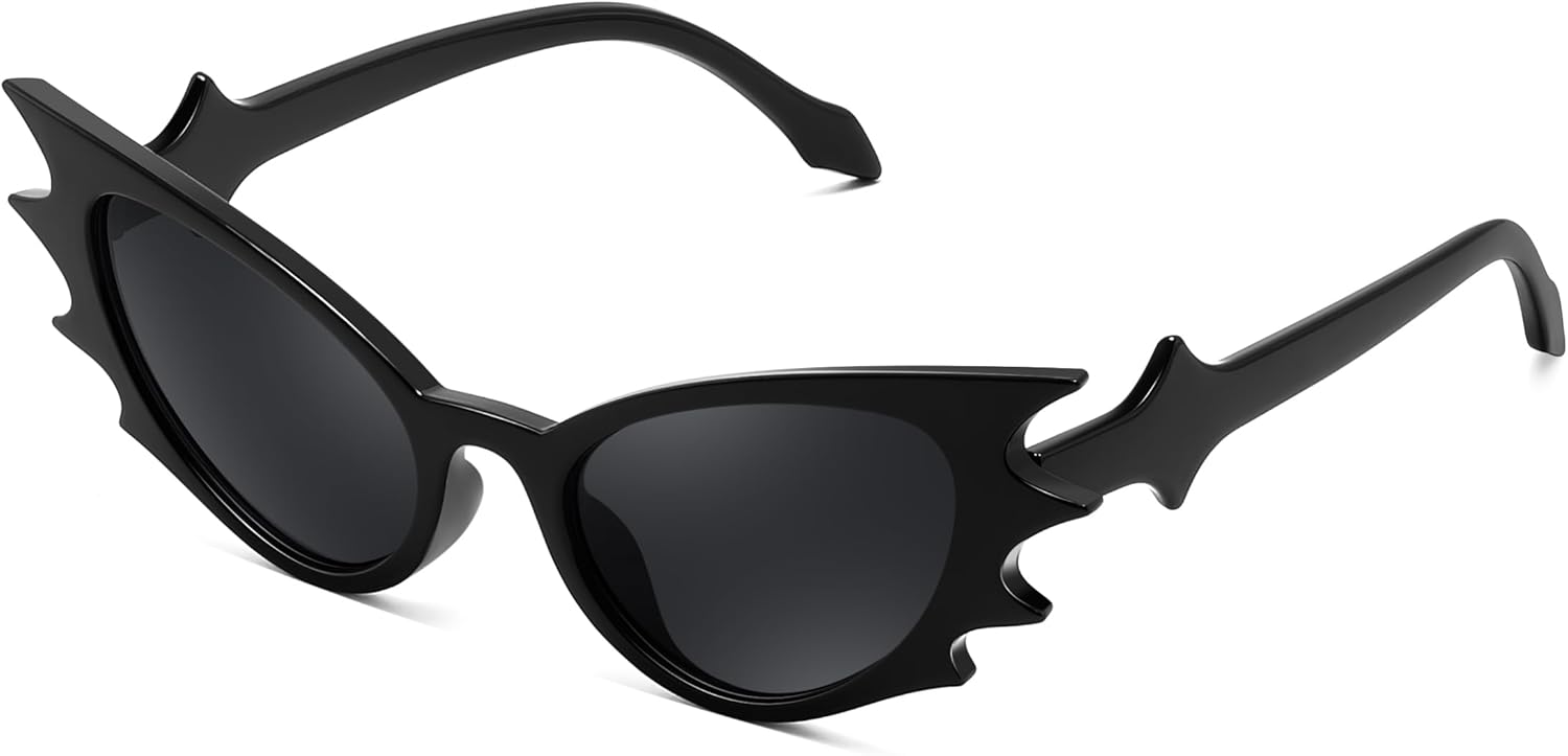 Солнцезащитные очки FEISEDY «кошачий глаз» для женщин и мужчин, модель «летучая мышь», забавные солнцезащитные очки для вечеринок на Хэллоуин, артикул B9165, Black Frame Black Lens
Солнцезащитные очки FEISEDY «кошачий глаз» для женщин и мужчин, модель «летучая мышь», забавные солнцезащитные очки для вечеринок на Хэллоуин, артикул B9165, Black Frame Black Lens