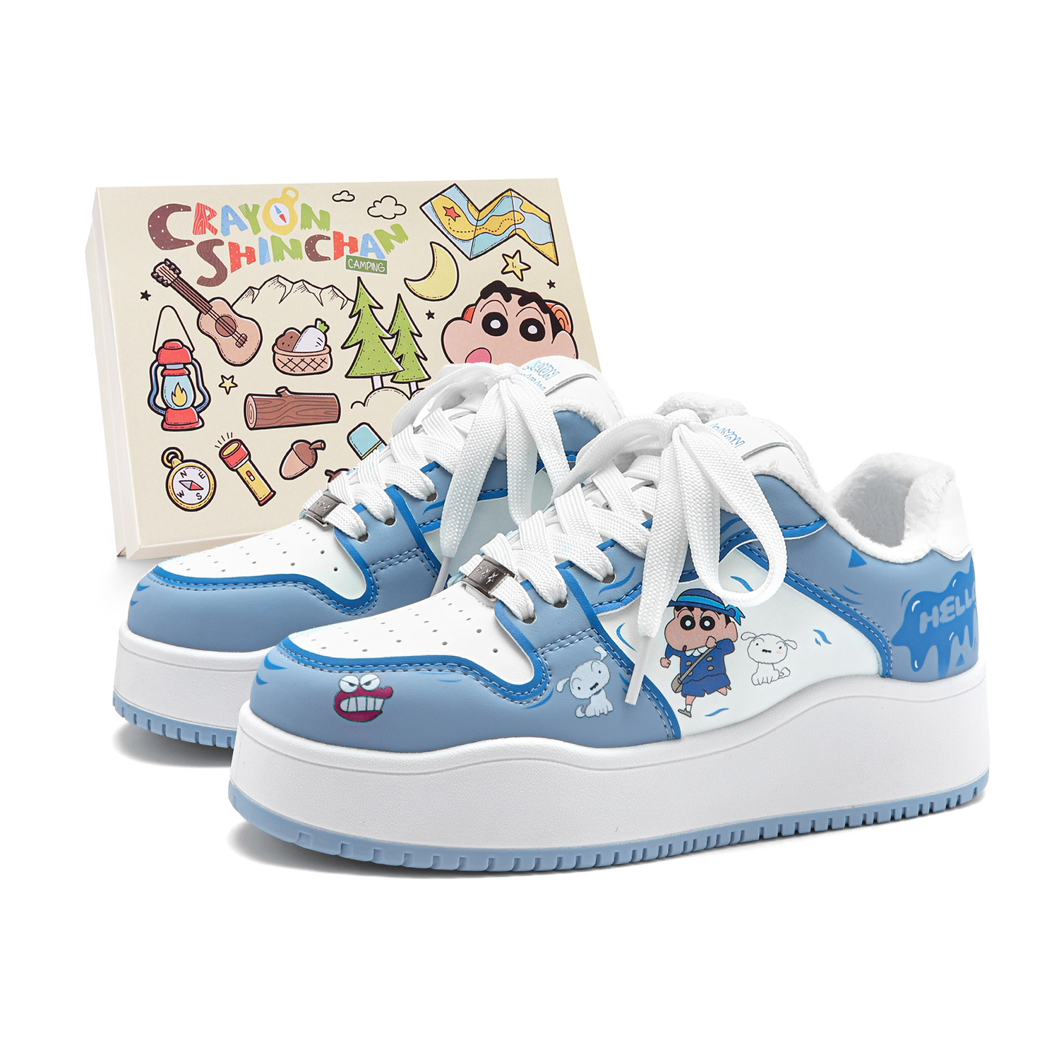 Низкие кеды для скейтбординга унисекс Crayon Shinchan, синий
Низкие кеды для скейтбординга унисекс Crayon Shinchan, синий