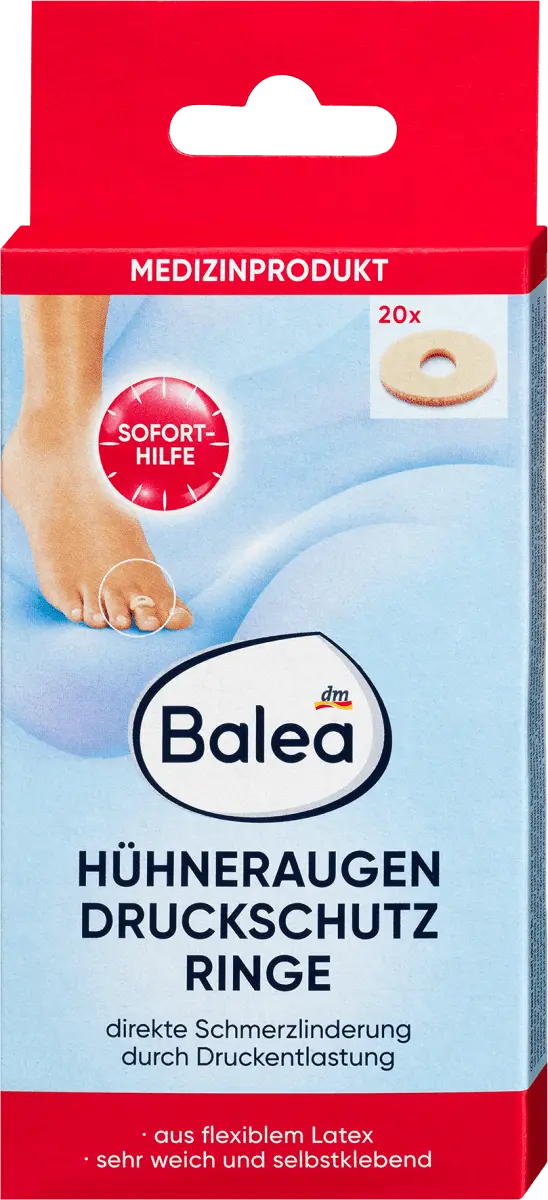 Кольца для защиты от мозолей 20 шт. Balea
Кольца для защиты от мозолей 20 шт. Balea