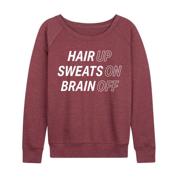 Женская футболка с длинным рукавом из французского трикотажа с принтом «hair up sweats» от Brain Off Licensed Character, цвет heather maroon
Женская футболка с длинным рукавом из французского трикотажа с принтом «hair up sweats» от Brain Off Licensed Character, цвет heather maroon
