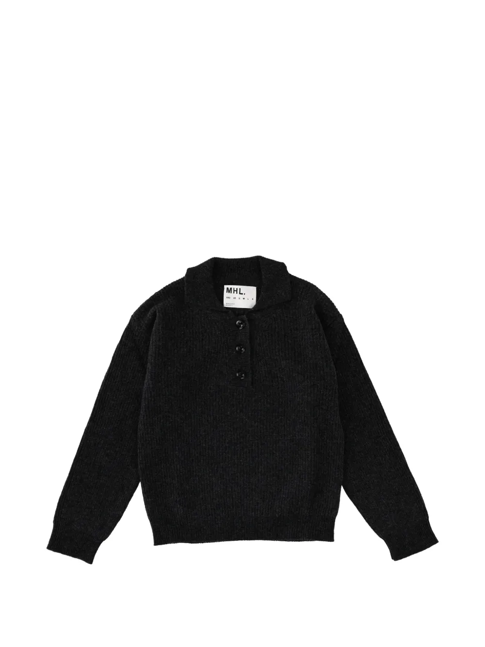 Поло с воротником на пуговицах Margaret Howell, черный
Поло с воротником на пуговицах Margaret Howell, черный