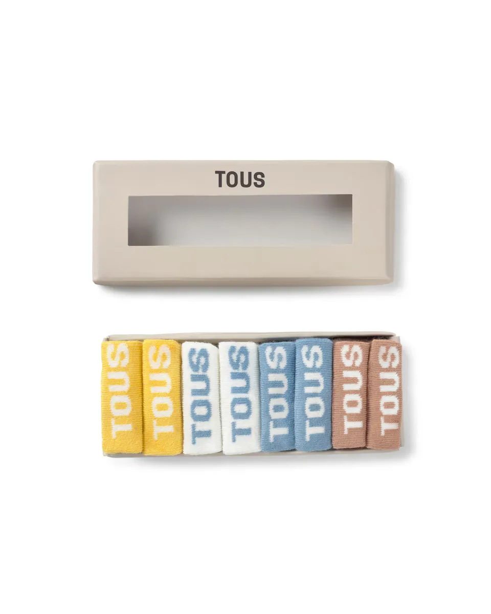 Упаковка из 4 пар детских носочков с логотипом и полосками Tous, многоцветный
Упаковка из 4 пар детских носочков с логотипом и полосками Tous, многоцветный