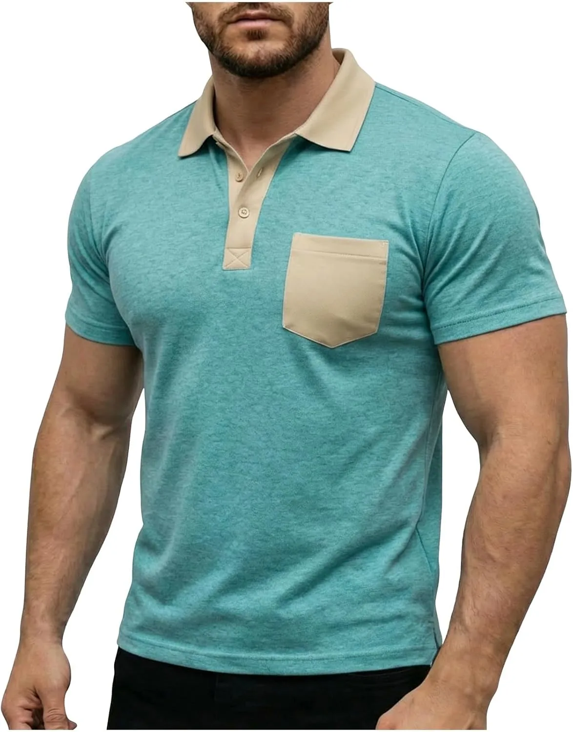 Мужская футболка для гольфа Color Block с коротким рукавом и воротником Cambkatl
Мужская футболка для гольфа Color Block с коротким рукавом и воротником Cambkatl