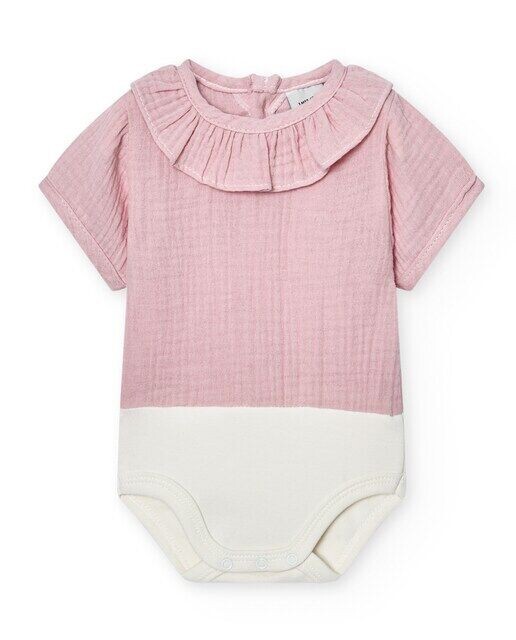 В наборе 2 детских боди с рюшами на воротнике и короткими рукавами Babidú, розовый
В наборе 2 детских боди с рюшами на воротнике и короткими рукавами Babidú, розовый
