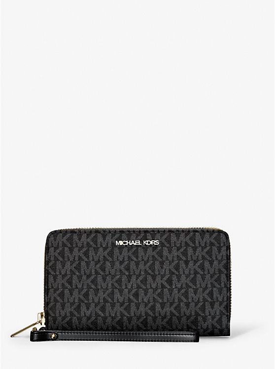 Кошелек для смартфона с большим фирменным логотипом Jet set Michael Kors, черный
Кошелек для смартфона с большим фирменным логотипом Jet set Michael Kors, черный