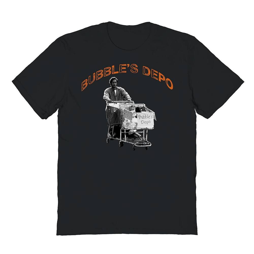 Мужская футболка с рисунком Bubbles Depo The Wire Licensed Character, черный
Мужская футболка с рисунком Bubbles Depo The Wire Licensed Character, черный