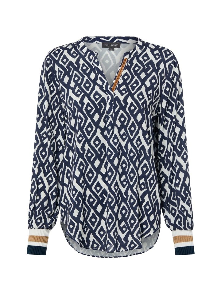 Franco Callegari Туника-блузка темно-синего и бежевого цвета
Franco Callegari Туника-блузка темно-синего и бежевого цвета