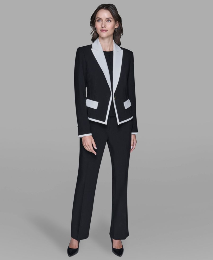 Женская укороченная куртка с контрастным воротником-лацканом KARL LAGERFELD PARIS, Soft White/black
Женская укороченная куртка с контрастным воротником-лацканом KARL LAGERFELD PARIS, Soft White/black