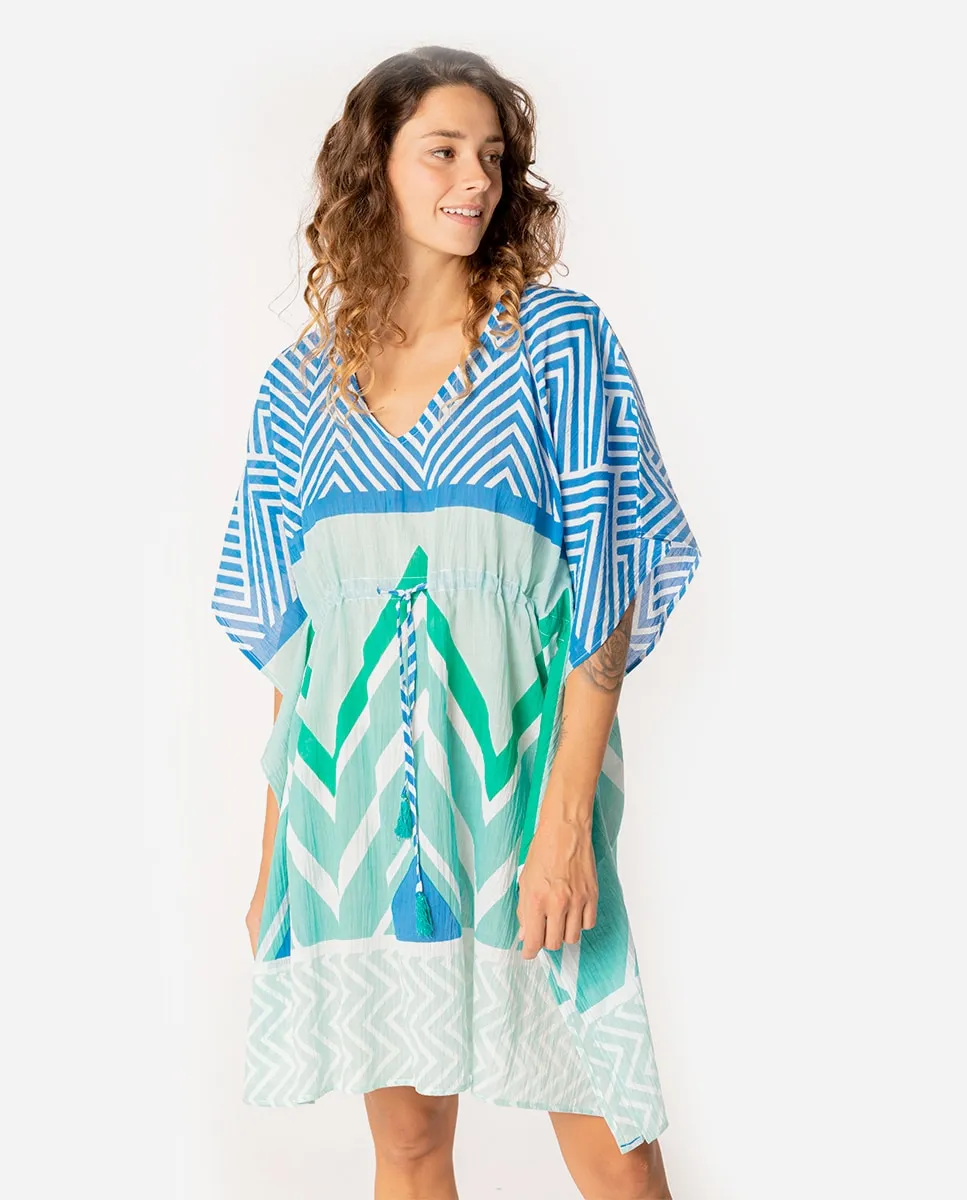 Summer Song Кафтан из хлопка с геометрическим принтом в бирюзовых тонах Abbacino, бирюзовый
Summer Song Кафтан из хлопка с геометрическим принтом в бирюзовых тонах Abbacino, бирюзовый