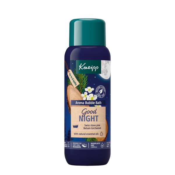 Ароматная пена для ванн Швейцарская сосна и амирис, 400 мл Kneipp Good night 
Ароматная пена для ванн Швейцарская сосна и амирис, 400 мл Kneipp Good night