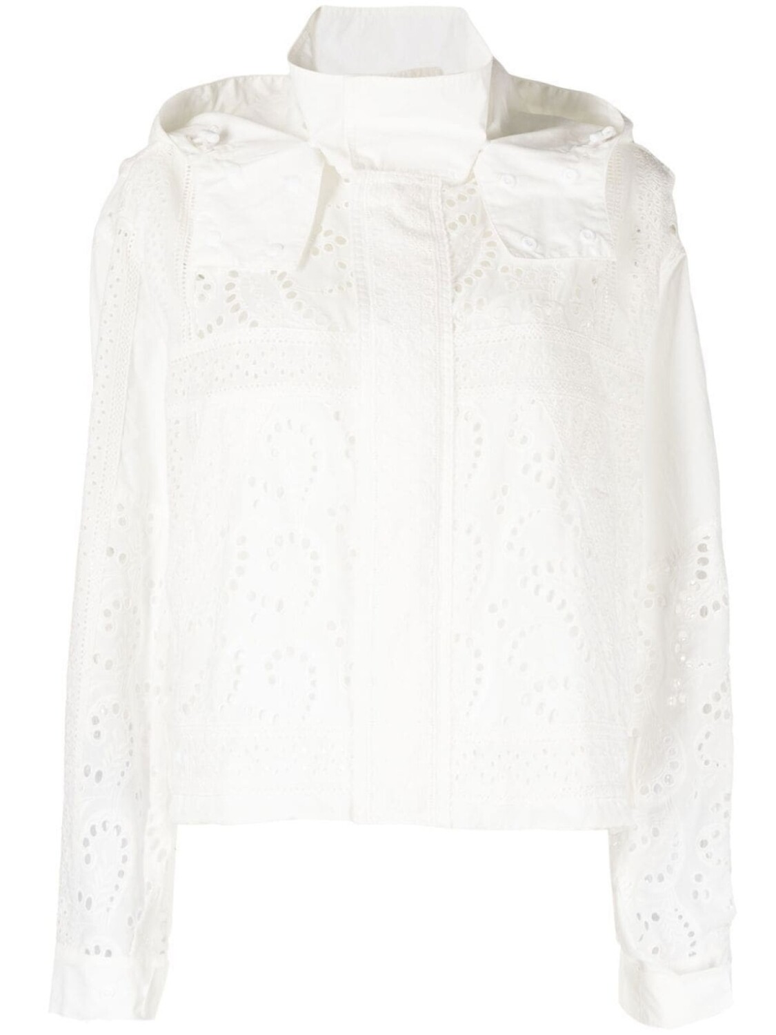 Goen.J укороченная куртка с капюшоном, белый
Goen.J укороченная куртка с капюшоном, белый