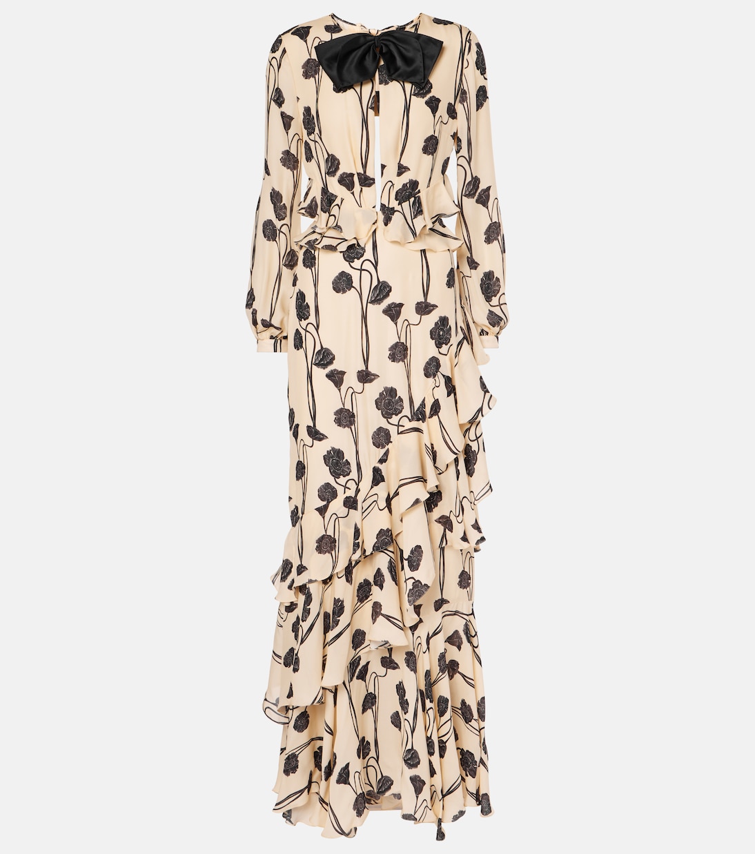 Платье из шелкового жоржета с цветочным принтом и оборками Johanna Ortiz, Papaver Somniferum
Платье из шелкового жоржета с цветочным принтом и оборками Johanna Ortiz, Papaver Somniferum