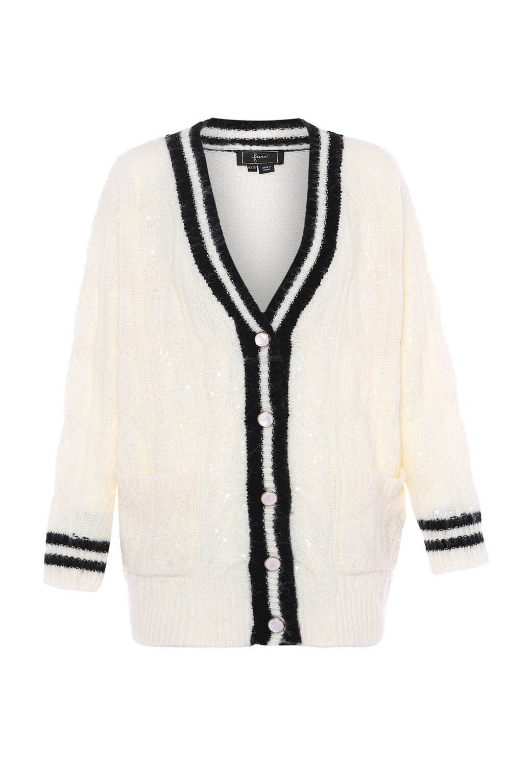 Толстовка faina Strickjacke, белый 
Толстовка faina Strickjacke, белый