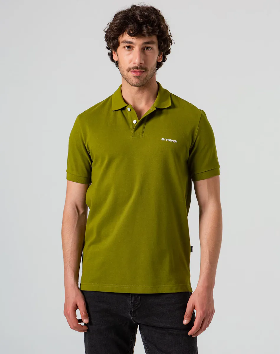 Базовый мужской поло с вышитым логотипом Skydiver, зеленый
Базовый мужской поло с вышитым логотипом Skydiver, зеленый