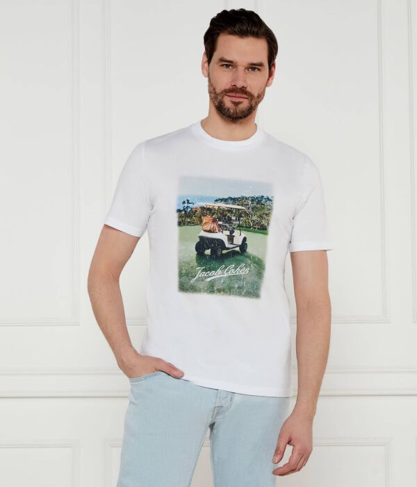 Футболка с круглым вырезом в рубчик Regular fit Jacob Cohen, белый
Футболка с круглым вырезом в рубчик Regular fit Jacob Cohen, белый