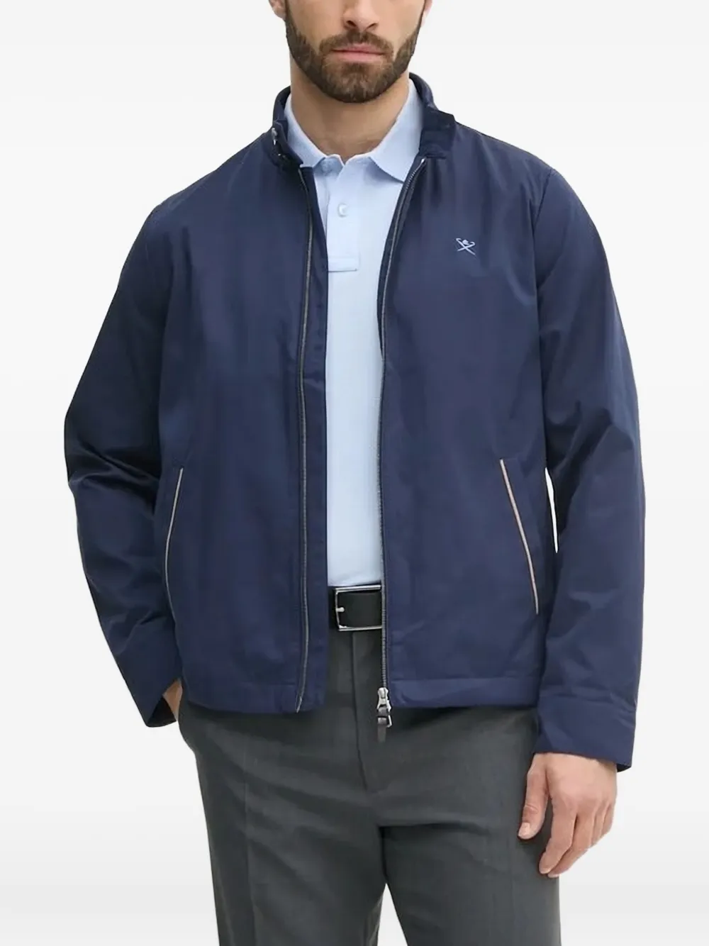 Куртка-бомбер с вышитым логотипом Hackett, синий
Куртка-бомбер с вышитым логотипом Hackett, синий