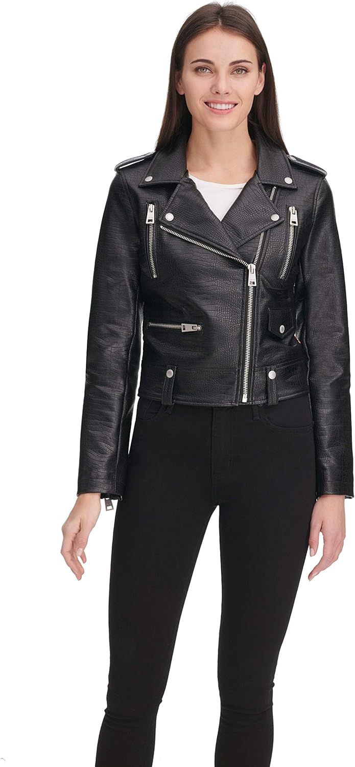 Levi's Женская укороченная косуха из искусственной кожи, Black Croc
Levi's Женская укороченная косуха из искусственной кожи, Black Croc