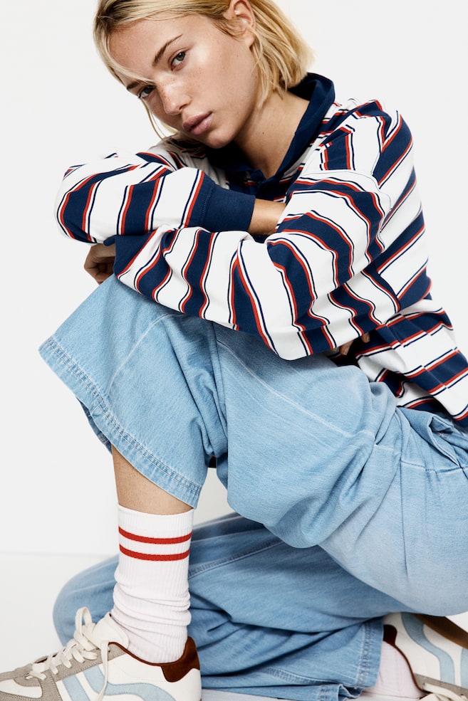 Джинсовые брюки с завязками на шнурке H&M, синий
Джинсовые брюки с завязками на шнурке H&M, синий