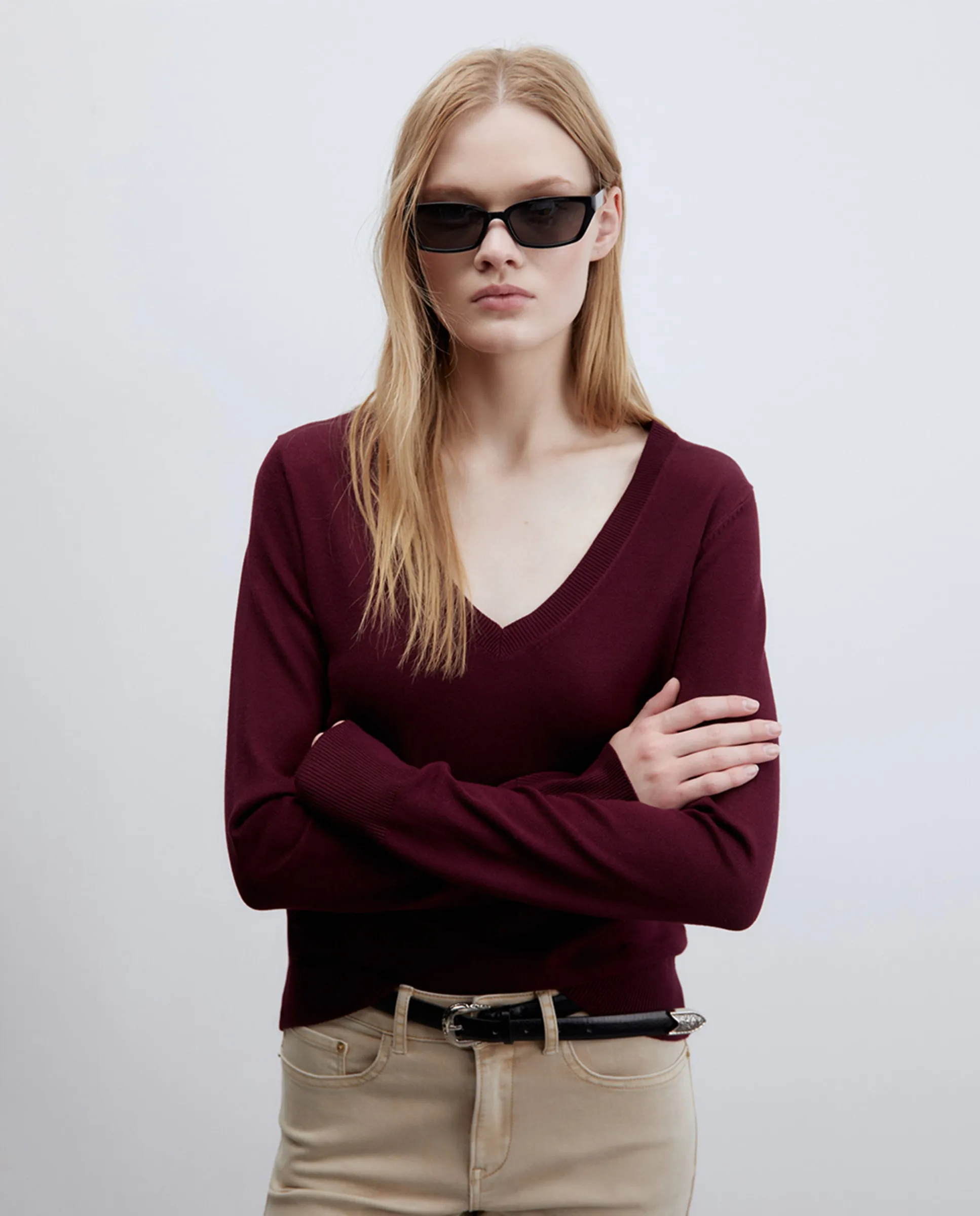 Бейсбольная майка с воротником Sfera, бордовый 
Бейсбольная майка с воротником Sfera, бордовый