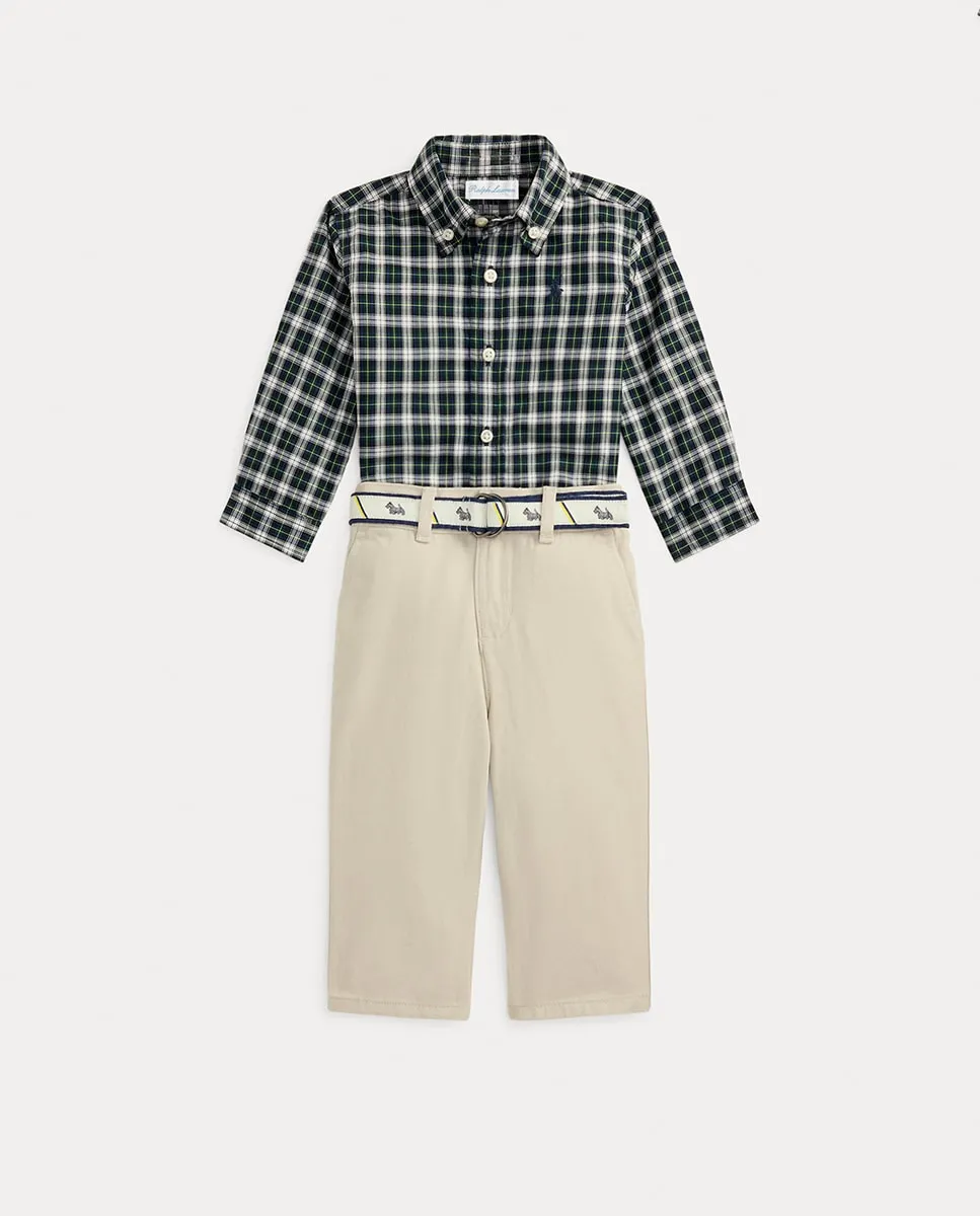 Детский комплект для мальчика из двух частей из хлопка Polo Ralph Lauren, мультиколор
Детский комплект для мальчика из двух частей из хлопка Polo Ralph Lauren, мультиколор