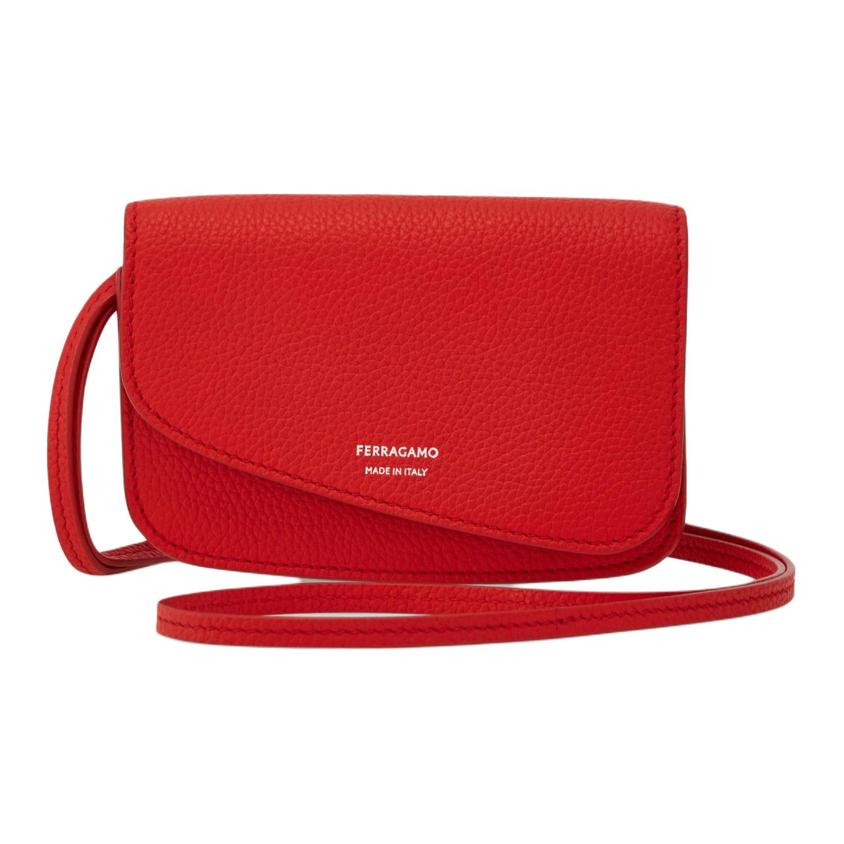 Ferragamo Кожаная сумка через плечо с молотковой текстурой для женщин в огненно-красном цвете
Ferragamo Кожаная сумка через плечо с молотковой текстурой для женщин в огненно-красном цвете
