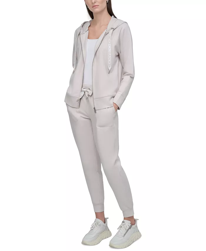 Спортивная женская худи с молнией спереди и длинными рукавами в двухцветном исполнении DKNY, коричневый/бежевый
Спортивная женская худи с молнией спереди и длинными рукавами в двухцветном исполнении DKNY, коричневый/бежевый